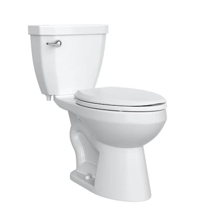 Proflo Calhoun 1.28 gpf Elongated Two Piece Toilet in White PROPFCLC410HEWH